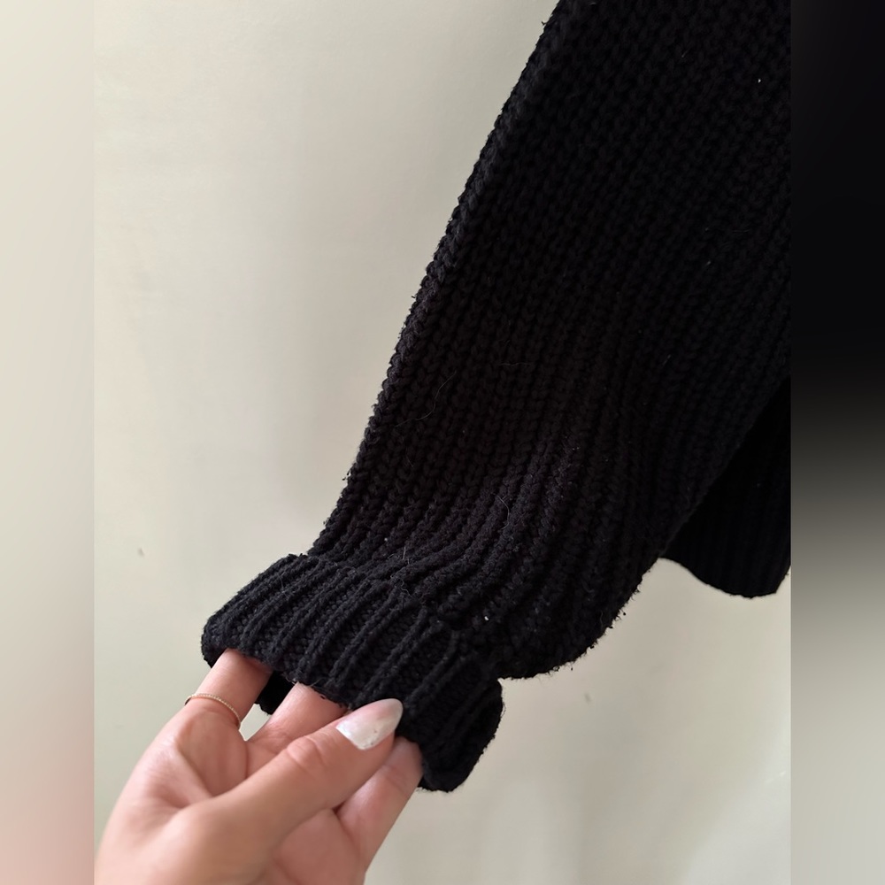 Free People swim too deep Black Turtleneck Sweater - Picture 8 of 13